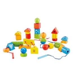 Hape International Hape E1019 - Fädelklötze, Babyspielzeug - 1