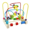 Yoptote Holzspielzeug Perlen-Labyrinth Roller Coaster Spiel Motorikschleife aus Holz Für Kinder ab 3 Jahren (Insect Beads Maze) - 1